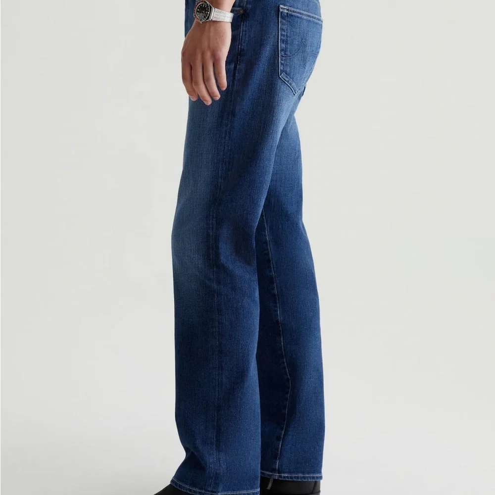 Ag Adriano Goldschmied Blue Straight Jeans - Picture 4 of 4